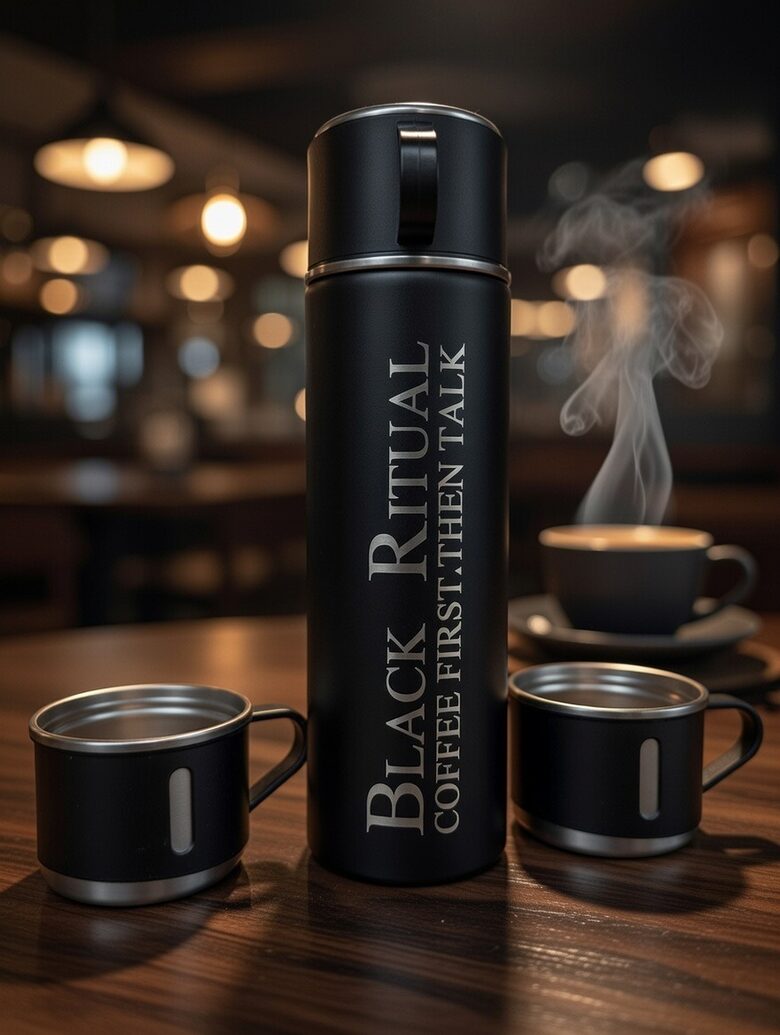 Black Ritual termospullo setti / kahvitermos