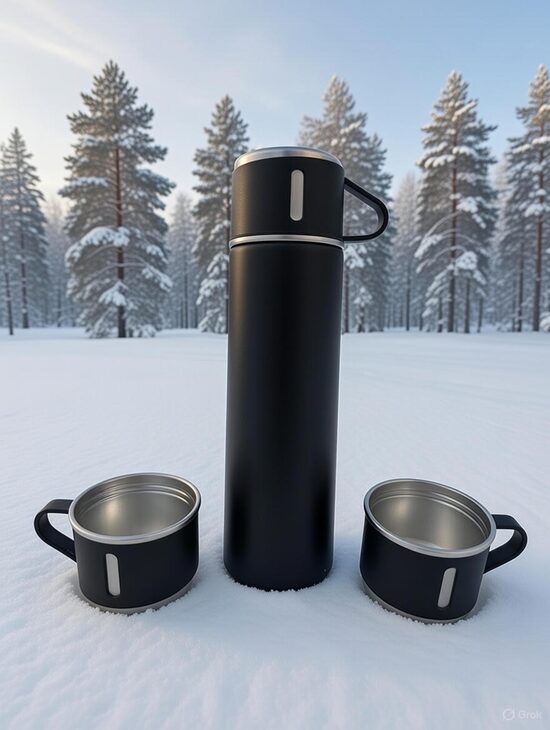 Termospullo setti 500 ml  Kahvitermos laserkaiverruksella