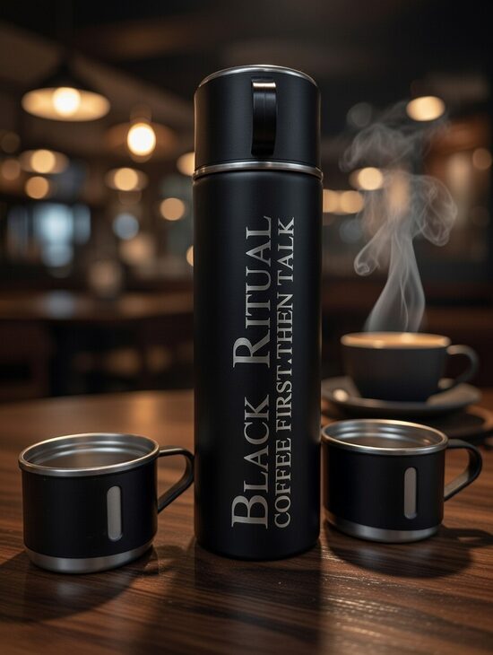 Black Ritual termospullo setti / kahvitermos